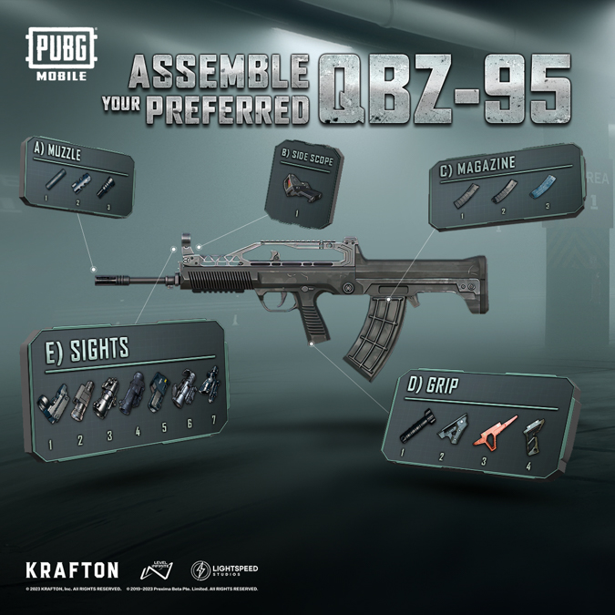 PUBG MOBILE - Assemble Your Preferred QBZ-95 - SQUARE